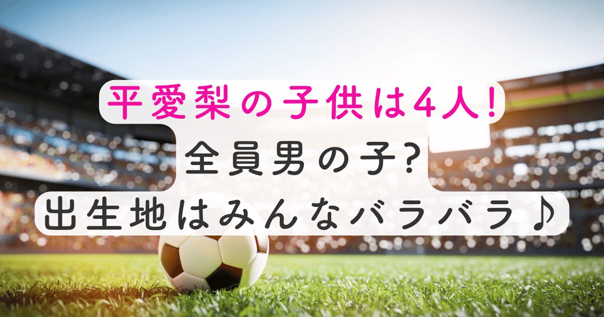 平愛梨の子供は4人!全員男の子?出生地はみんなバラバラ♪