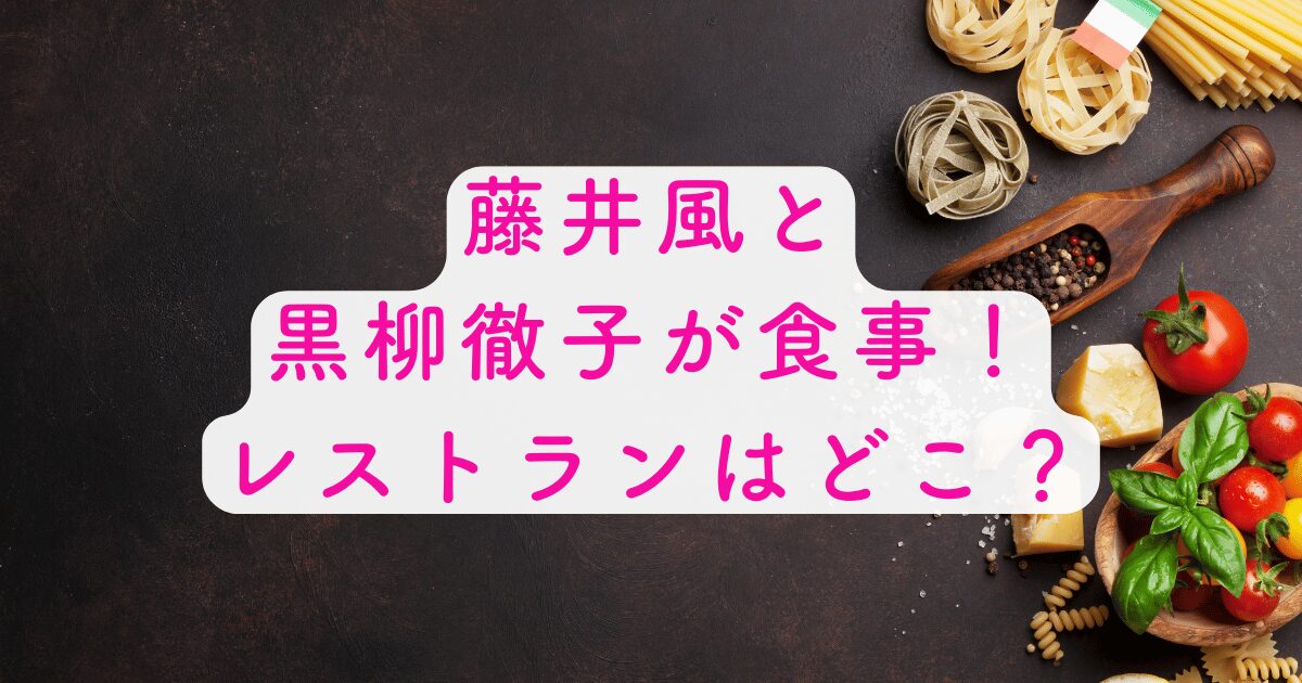 藤井風と黒柳徹子が食事